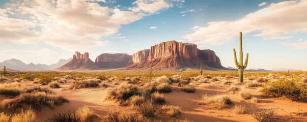 Arizona desert landscape background. ai generative