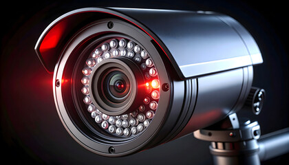 Security camera with infrared night vision
