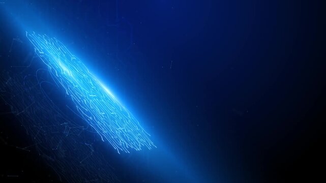 Futuristic HUD machine learning technology ai assistance circuit board abstract background digital robot brain logo circle big data network connection background