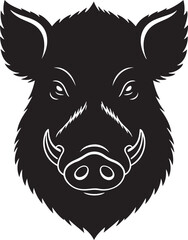 Obraz premium WILD BOAR SILHOUETTE