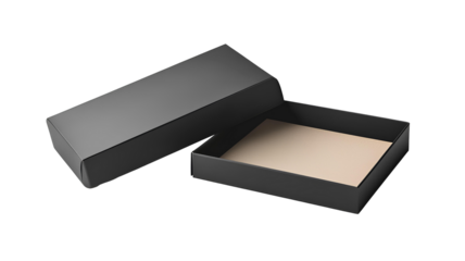 blank black box on a transparent background