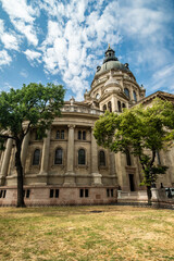 Obraz premium Saint Stephen's Basilica In Budapest, Popular Attraction In Summer