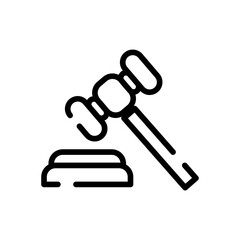 Judgement hammer icon