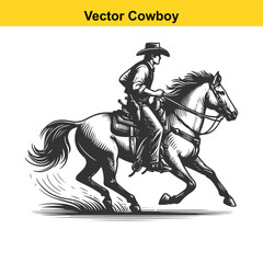 Western Cowboy Command: Reining Horse with Fierce Focus