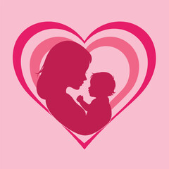 Mother and Baby Logo Images Stock Vectors