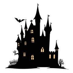 Halloween Castle House Svg Vector