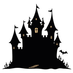 Halloween Castle House Svg Vector