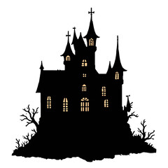 Halloween Castle House Svg Vector