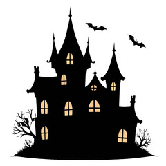 Halloween Castle House Svg Vector