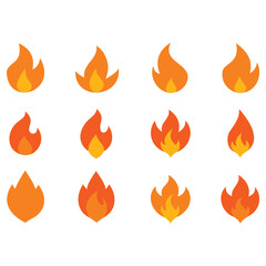 Fire Flame and Blaze Icon Set