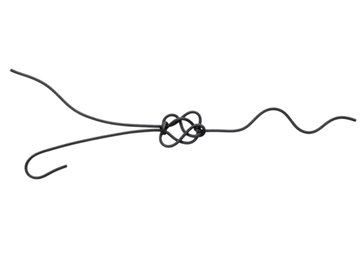 Black Cord with Knot, Minimalist Style, Dark Background, Intricate Detail, Abstract Design, Elegant Texture  transparent background