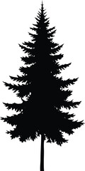 pine tree silhouette vector	