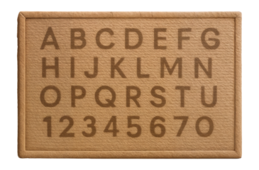 Eco-friendly jute mat with printed letters and numbers for a sustainable learning environment at home.