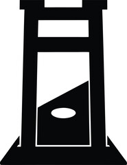 Naklejka premium black silhouette a guillotine blade on white backg.eps