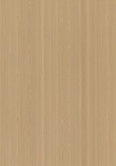 Fototapeta premium Close-up view of a smooth, light-brown wooden surface with vertical grain patterns.