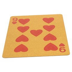 card gambling nine hearts gold
