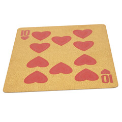 card gambling ten hearts gold