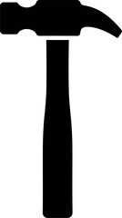 Black hammer silhouette icon