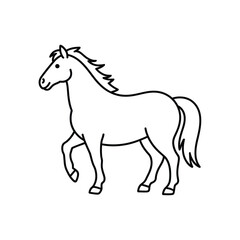 Horse standing profile animal mammal