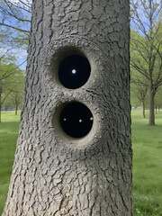 Tree with multiple holes