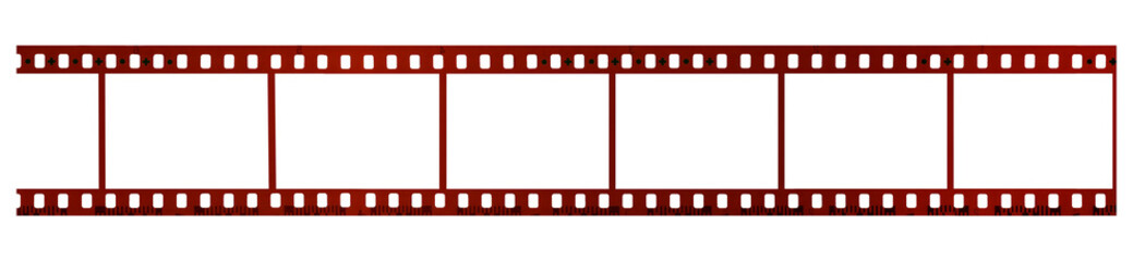 Blank Film Strip or 35mm negative strips. Film strip isolated on transparent background.