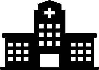 Modern hospital building icon