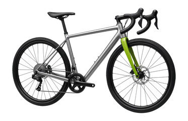 Fototapeta premium Gravel bike with a lightweight alloy frame and ergonomic grips for mixed-surface comfort