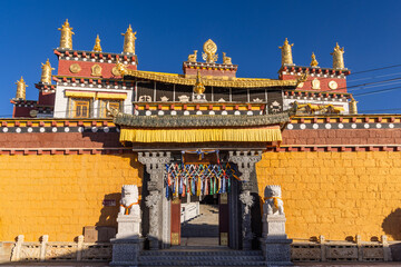 The landscape of Songzanlin Monastery in Shangri-La, Yunnan