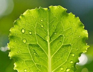 leaf with water drops
