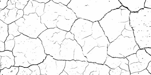 digital wall grunge and dust pattern surface Cracked white wall texture design element white background.
