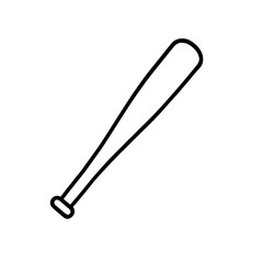 Obraz premium Baseball bat vector icon for hitting sports and competition – outline style