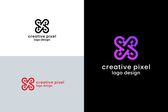 Modern U letter logo design template