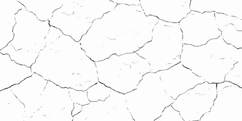 Obraz premium digital wall grunge and dust pattern surface Cracked white wall texture design element white background. 