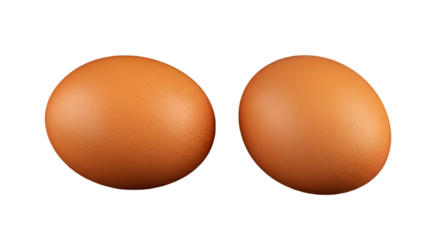 Two Brown Eggs Isolated On Black Background Photo