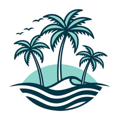 island with palm trees