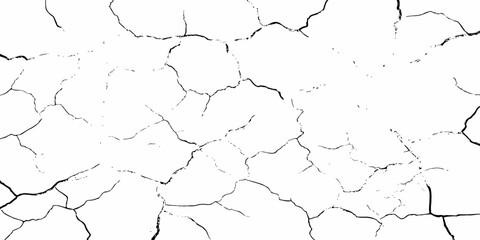 digital wall grunge and dust pattern surface Cracked white wall texture design element white background.
