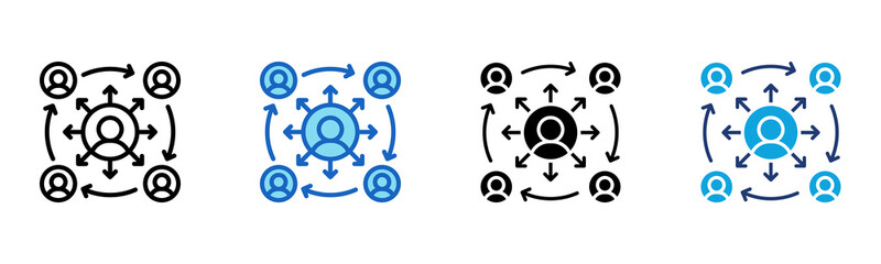 User Connection icon Multi Style Vector Illustration