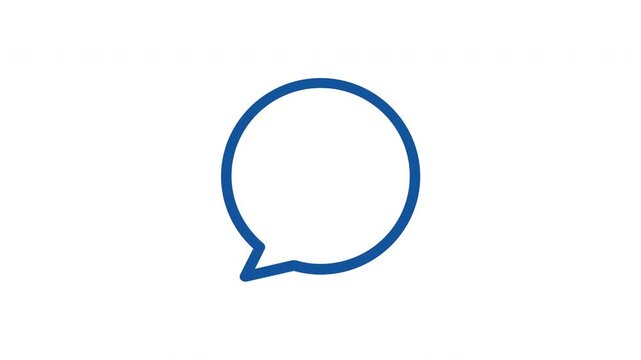Speech chat round bubble animated video design
