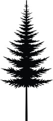 pine tree silhouette vector	