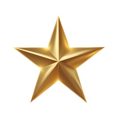 Obraz premium Gleaming Gold Star Award Symbol, Luxurious and Elegant Design isolated on transparent background Generative AI. 