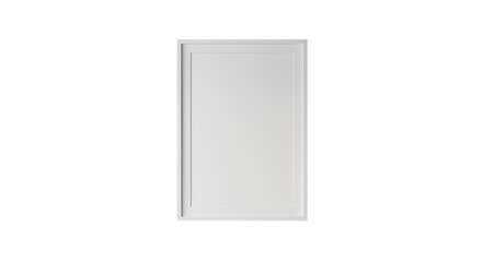 White Frame Isolated on Transparent Background Design for Modern Minimalist Art