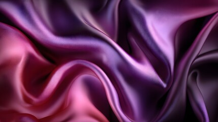 Fototapeta premium Close-up view of luxurious draped satin fabric.