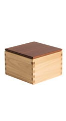 Wooden Box Illustration On Isolated Background with Detailed Texture and Brown Color