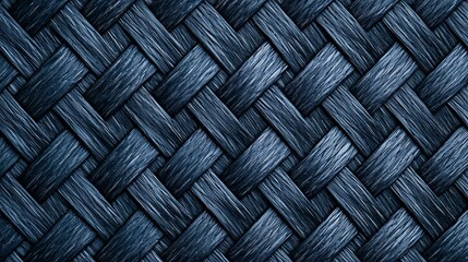 Close-up image of a dark, woven textured surface with reflective, metallic-like strands forming a crisscross pattern.