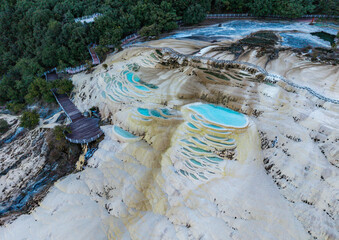 Aerial view of Baishuitai in Shangri-La, Yunnan