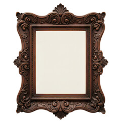 Wooden Vintage Antique Brown Frame Decor Illustration With Isolated Background