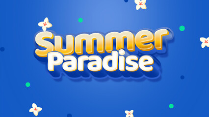 Summer Paradise Clean Blue Yellow 3D