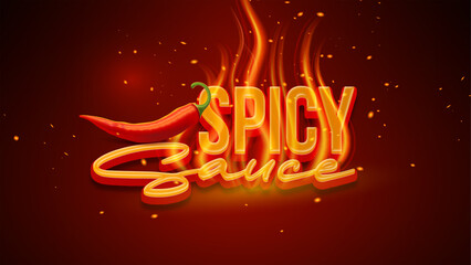 Spicy Sauce Handwriting Culinary