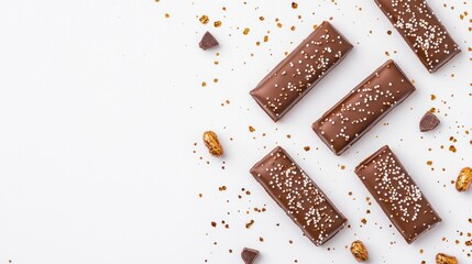 Chocolate bars with gold confetti