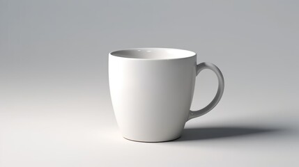 Fototapeta premium simple coffee tea mug on white background